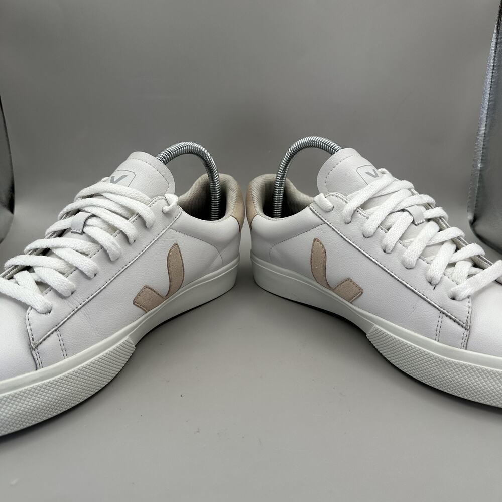 Veja White Sneakers with Beige Accents - Picture 5 of 9
